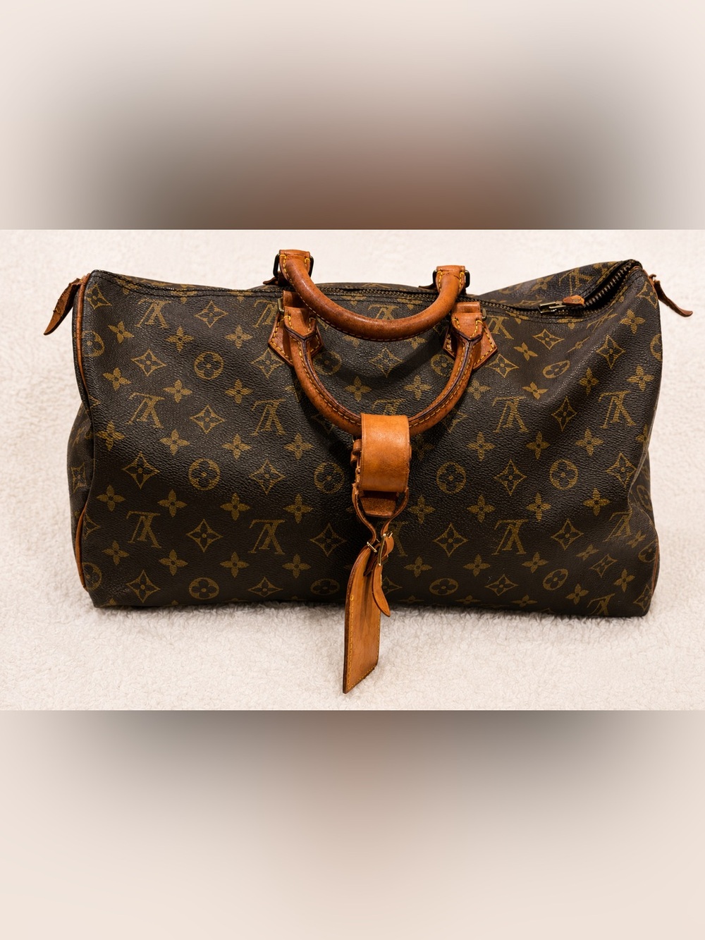 Louis Vuitton Speedy 40 Vintage Monogram Bag 1982 Date Stamp Rare LV Travel Bag